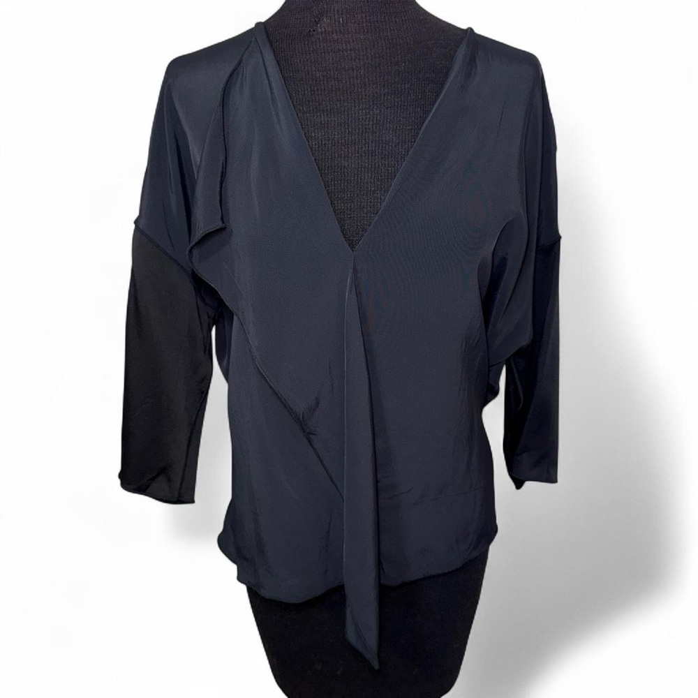 The Row Black Nesset Blouse 3/4 Sleeve Womens Size 10
